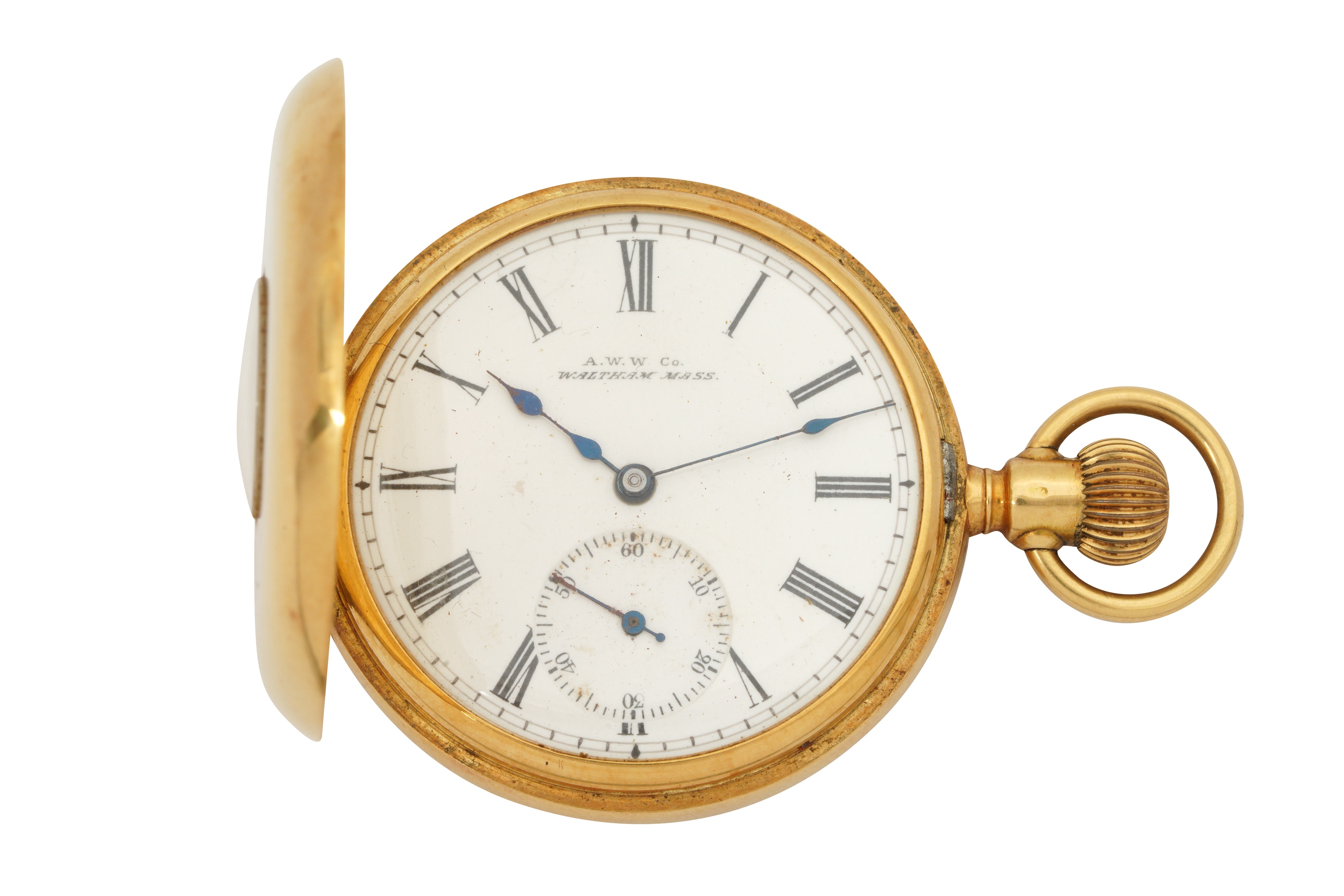 AN 18CT HALF HUNTER POCKET WATCH - Image 7 of 9