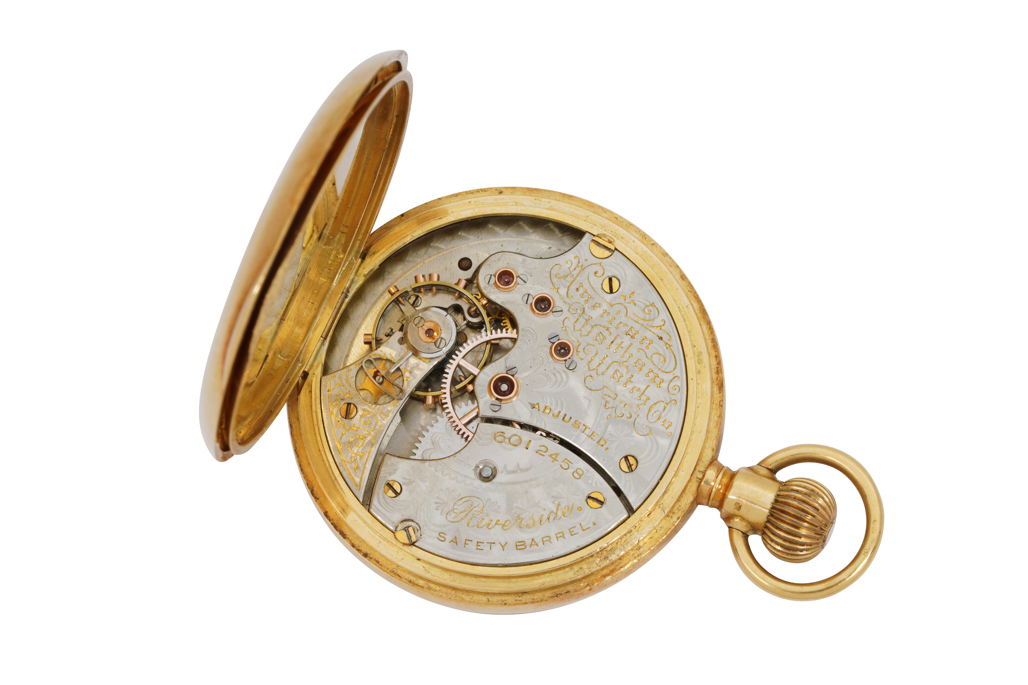 AN 18CT HALF HUNTER POCKET WATCH - Image 6 of 9