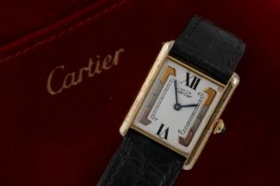 CARTIER TANK VERMEIL WRISTWATCH