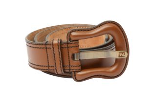 Fendi Brown FF Belt - Size 85