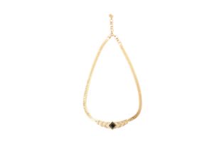 Christian Dior Black Geometric Necklace