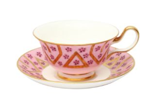 Tiffany & Co For Limoges Framboise Rose Tea Cups and Saucers