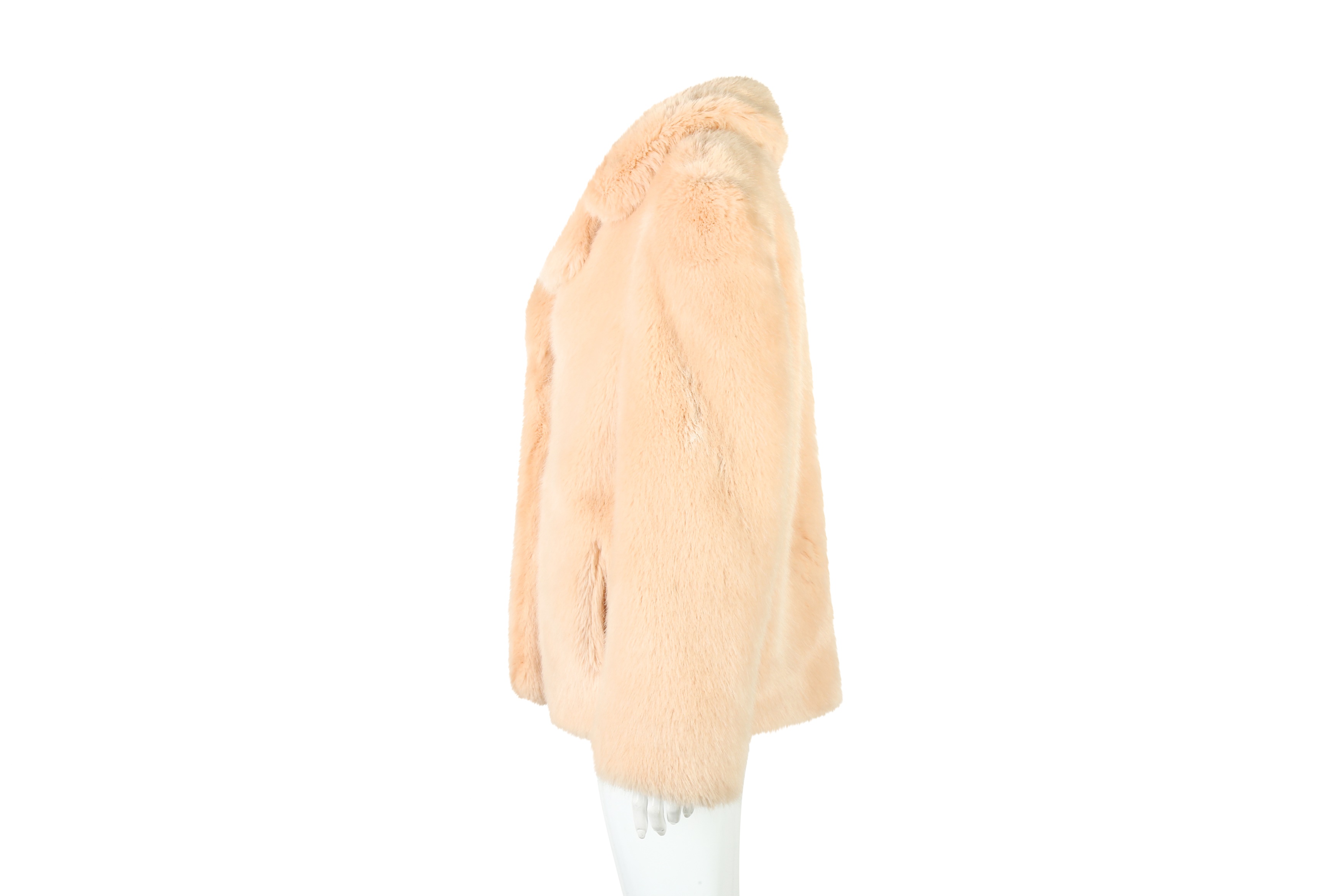 Stella McCartney Peach Pink Fur Jacket - Size 38 - Image 2 of 5