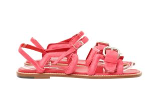 Manolo Blahnik Pink Buckle Flat Sandal - Size 37