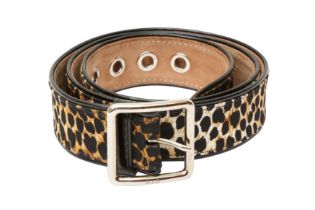 Dolce & Gabbana Leopard Print Belt - Size 95