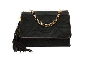Chanel Black Satin Bijoux Chain Flap Bag