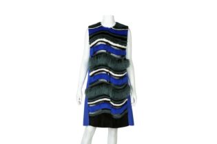 Fendi Blue Cashmere Long Gilet - Size 40