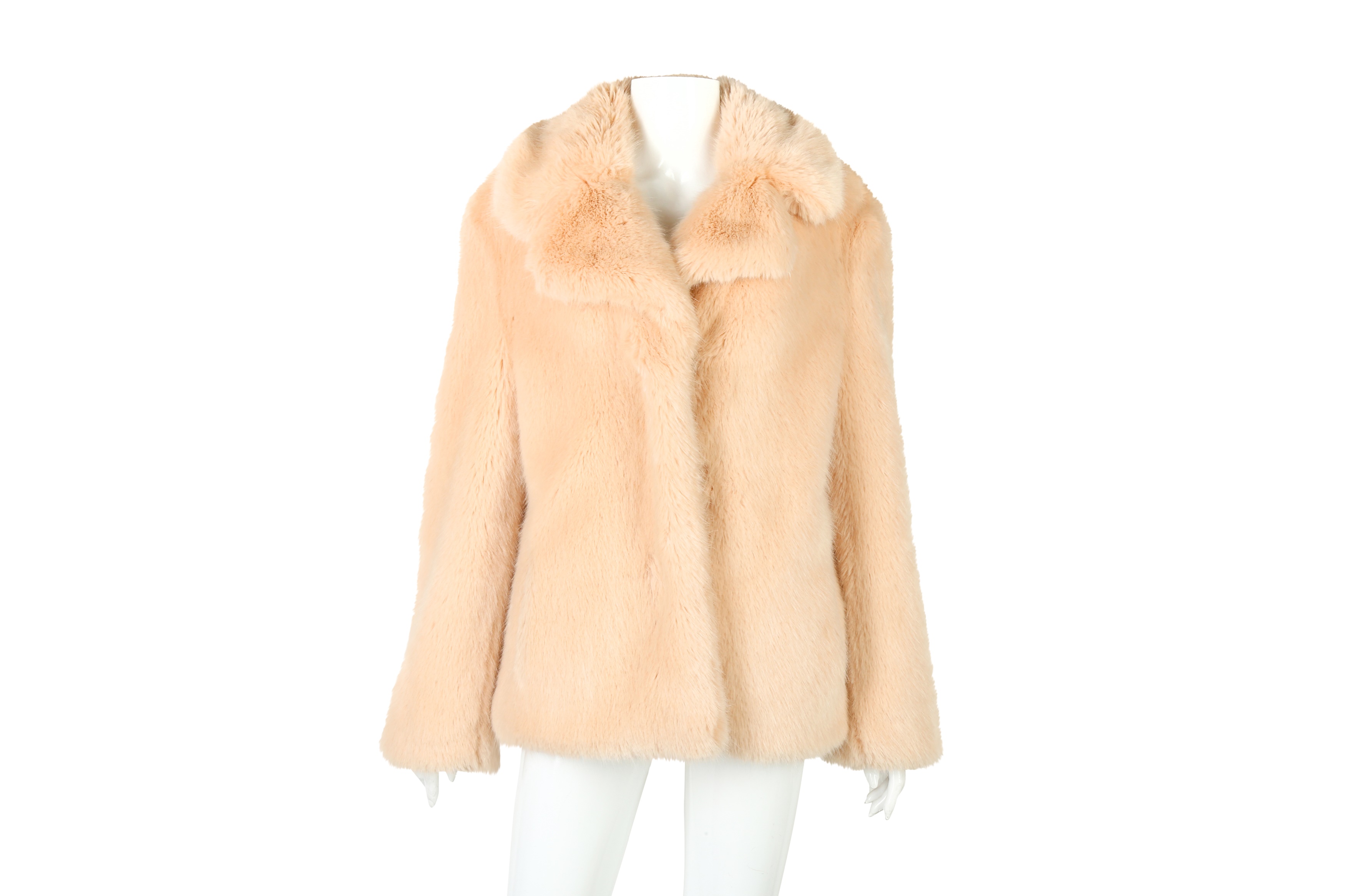 Stella McCartney Peach Pink Fur Jacket - Size 38
