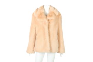 Stella McCartney Peach Pink Fur Jacket - Size 38