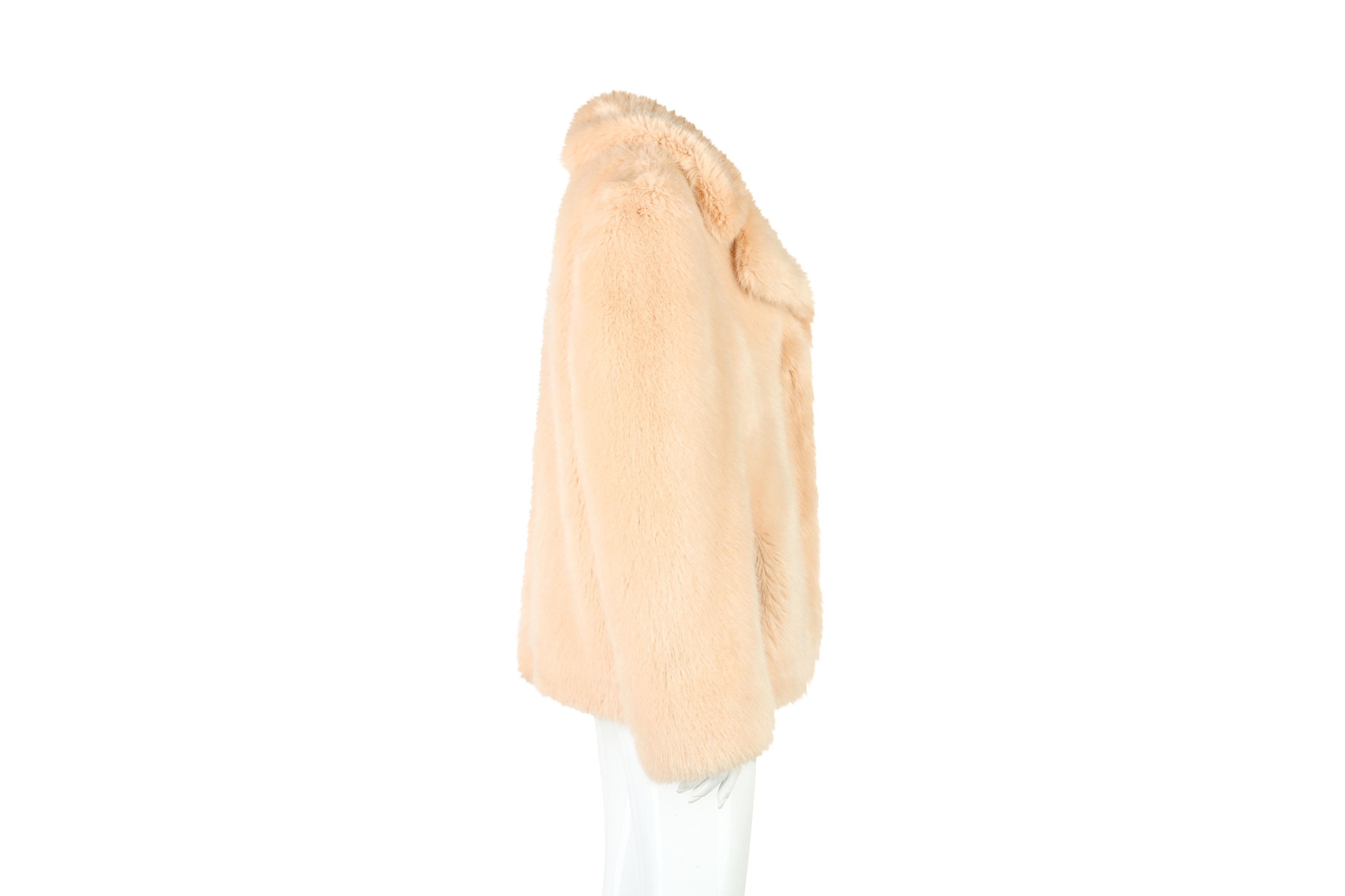 Stella McCartney Peach Pink Fur Jacket - Size 38 - Image 4 of 5