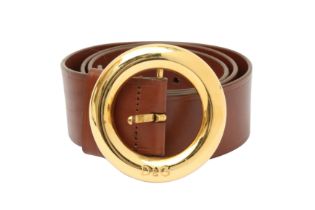 Dolce & Gabbana Brown Round Buckle Belt - Size 85