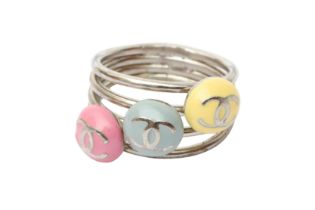 Chanel CC Pastel Trio Ring