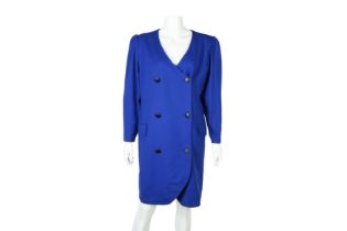 Valentino Royal Blue Coat Dress - Size 40