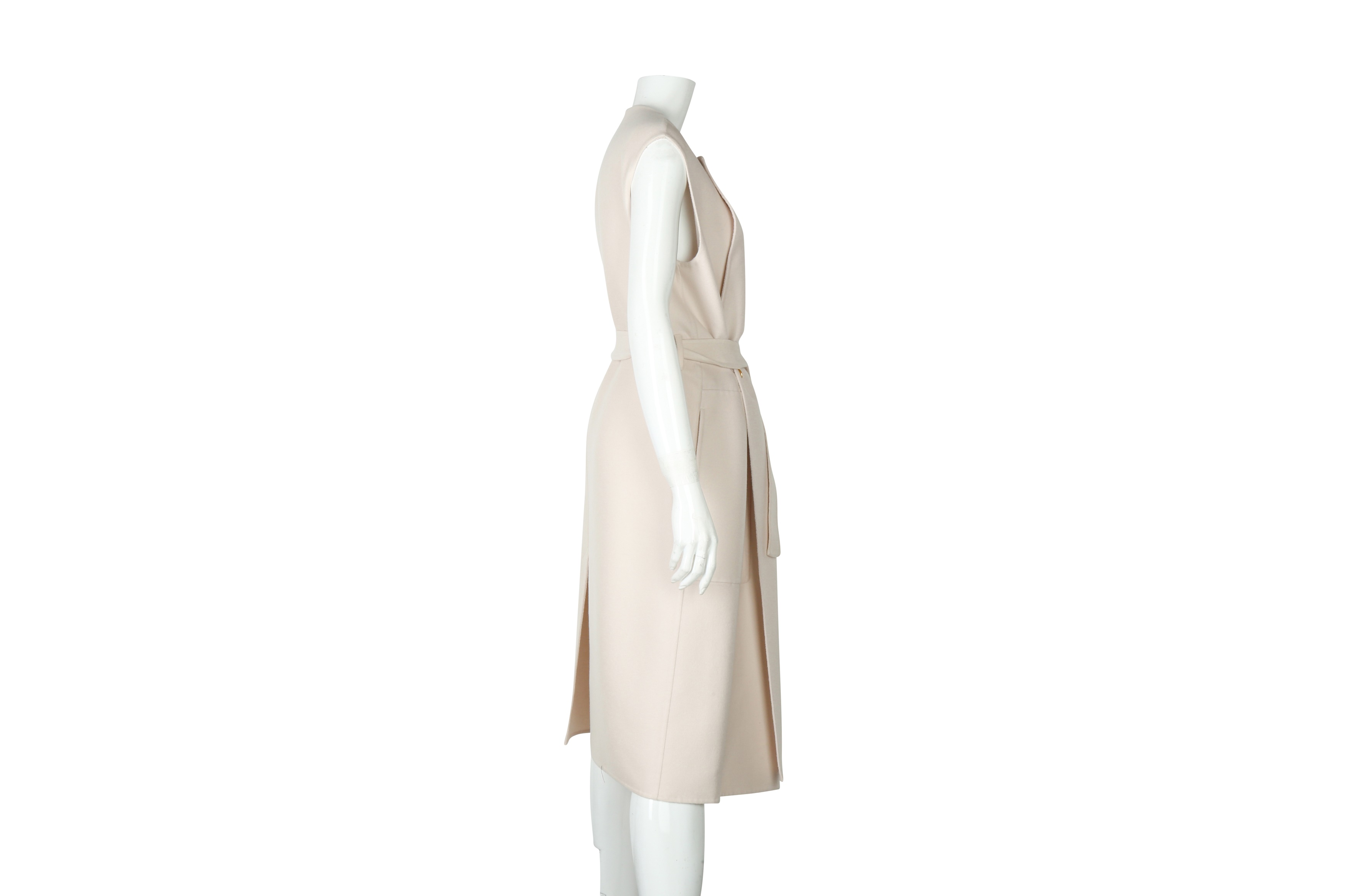 Hermes Soft Pink Cashmere Long Straight Vest - Size 38 - Image 4 of 5