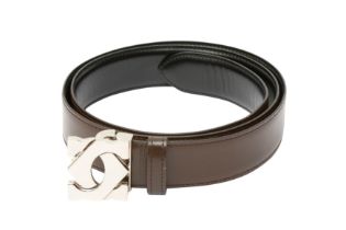 Cartier Brown Reversible Logo Belt