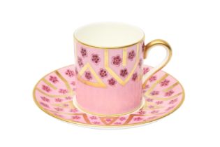 Tiffany & Co For Limoges Framboise Rose Espresso Cups and Saucers