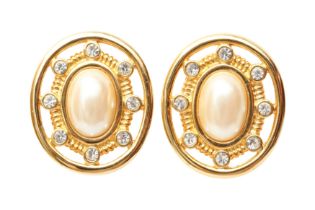 Givenchy Ivory Pearl Clip On Earrings
