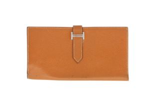 Hermes Gold Epsom Bearn Bi-Fold Wallet