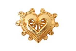 Christian Lacroix Heart Statement Pin Brooch