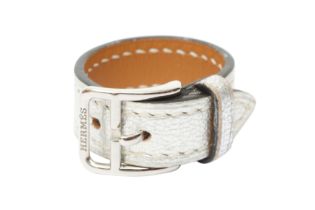 Hermes Silver Belt Scarf Ring