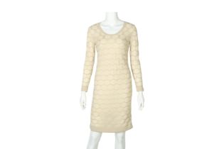 Missoni Metallic Beige Knit Dress - Size 40