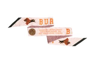 Burberry Pink Check Silk Skinny Scarf