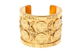 Chanel CC Medallion Cuff Bracelet