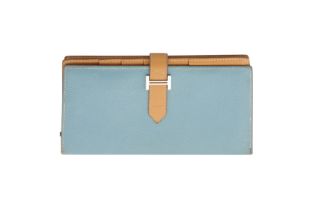 Hermes Blue Jean Epsom Bearn Bi-Fold Wallet