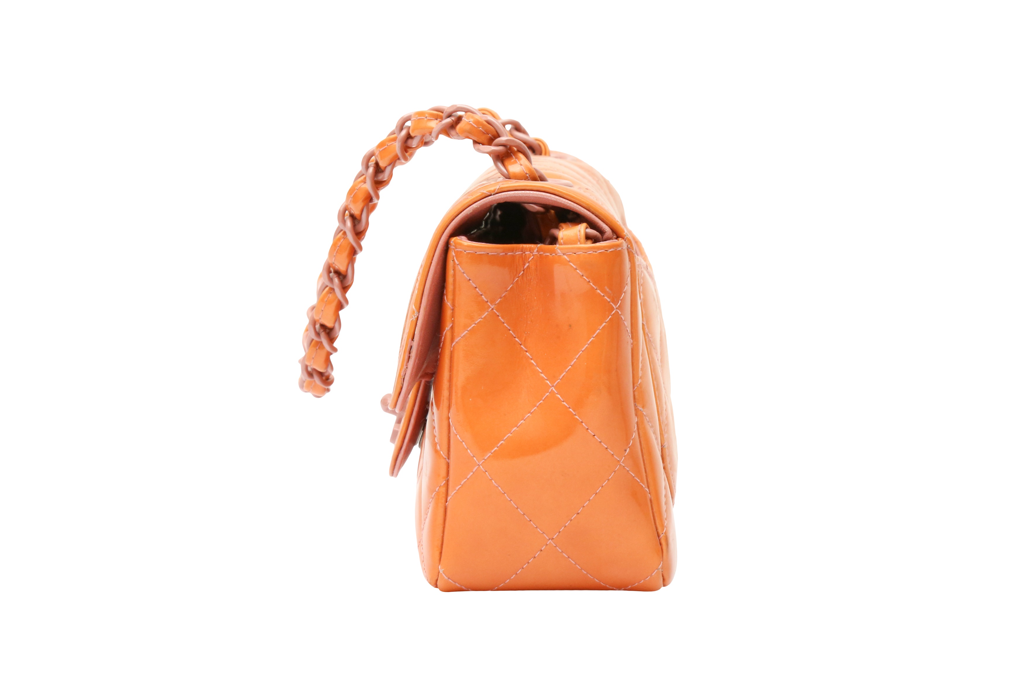 Chanel Orange Rectangle Mini Flap Bag - Image 2 of 6