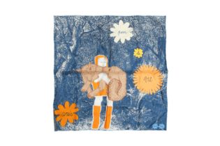 Hermes 'Gavroche Amis Pour La Vie' Silk Scarf 45