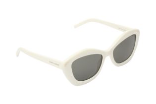 Saint Laurent White Cateye Sunglasses