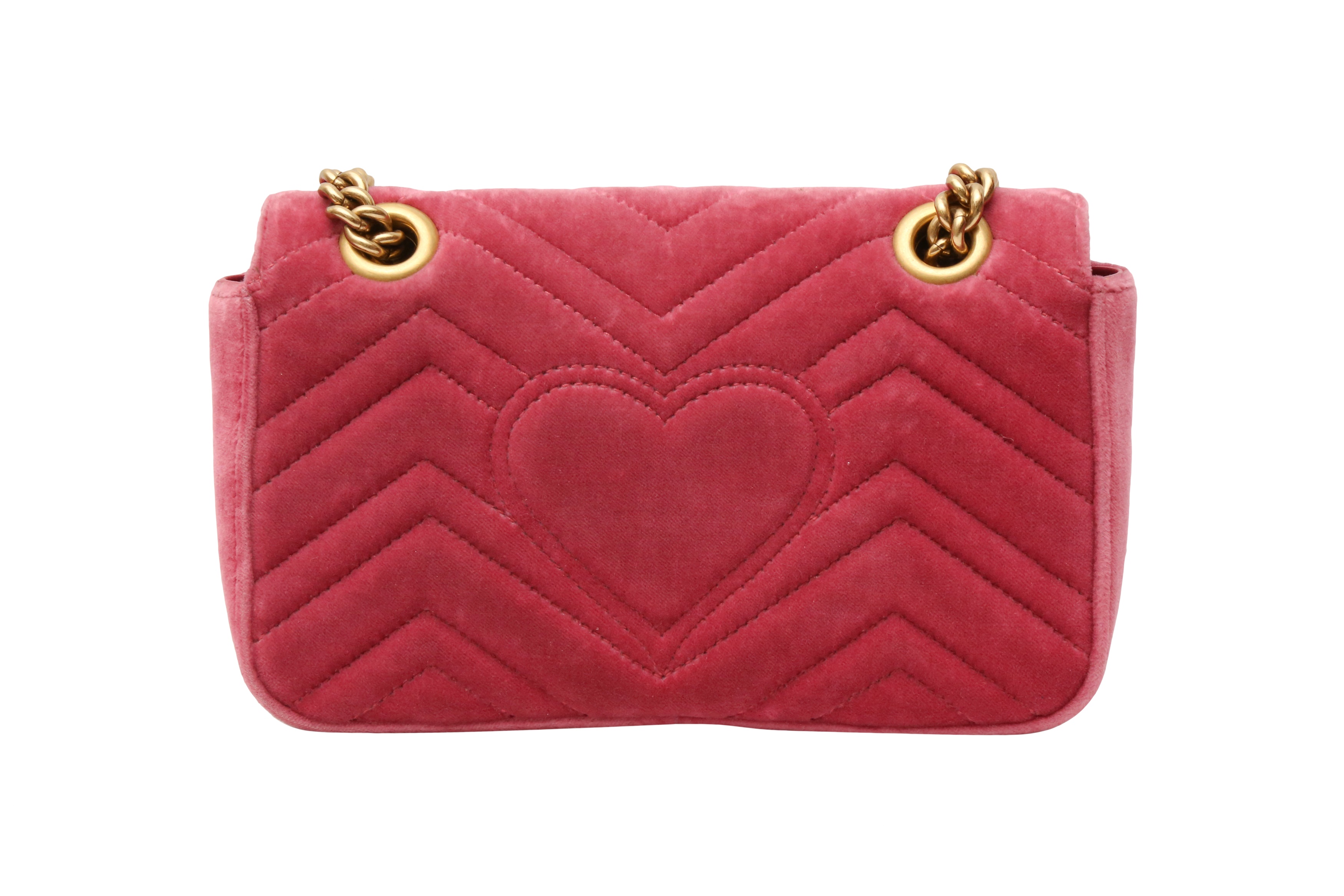 Gucci Pink GG Mini Marmont Matelassé Bag - Image 3 of 6