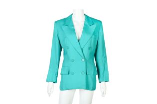 Yves Saint Laurent Aqua Green Blazer - Size 38