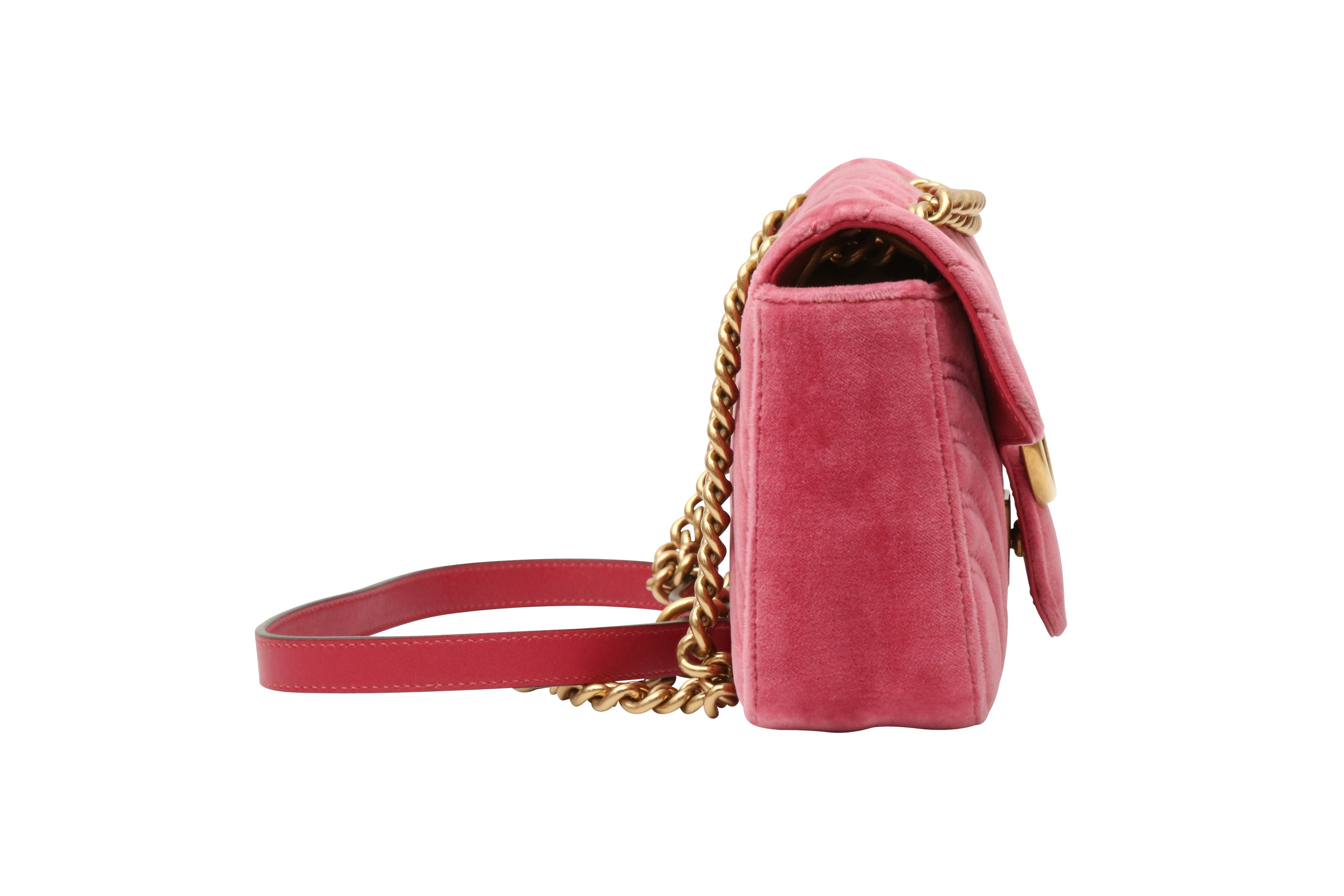 Gucci Pink GG Mini Marmont Matelassé Bag - Image 4 of 6