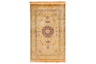 AN EXTREMELY FINE EGYPTIAN SILK RUG