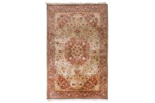 AN EXTREMELY FINE SILK INDIAN RUG