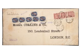 CHINA RUSSIAN P.O. COMBINATION COVER 1903 TO LONDON Preview: Barley Mow