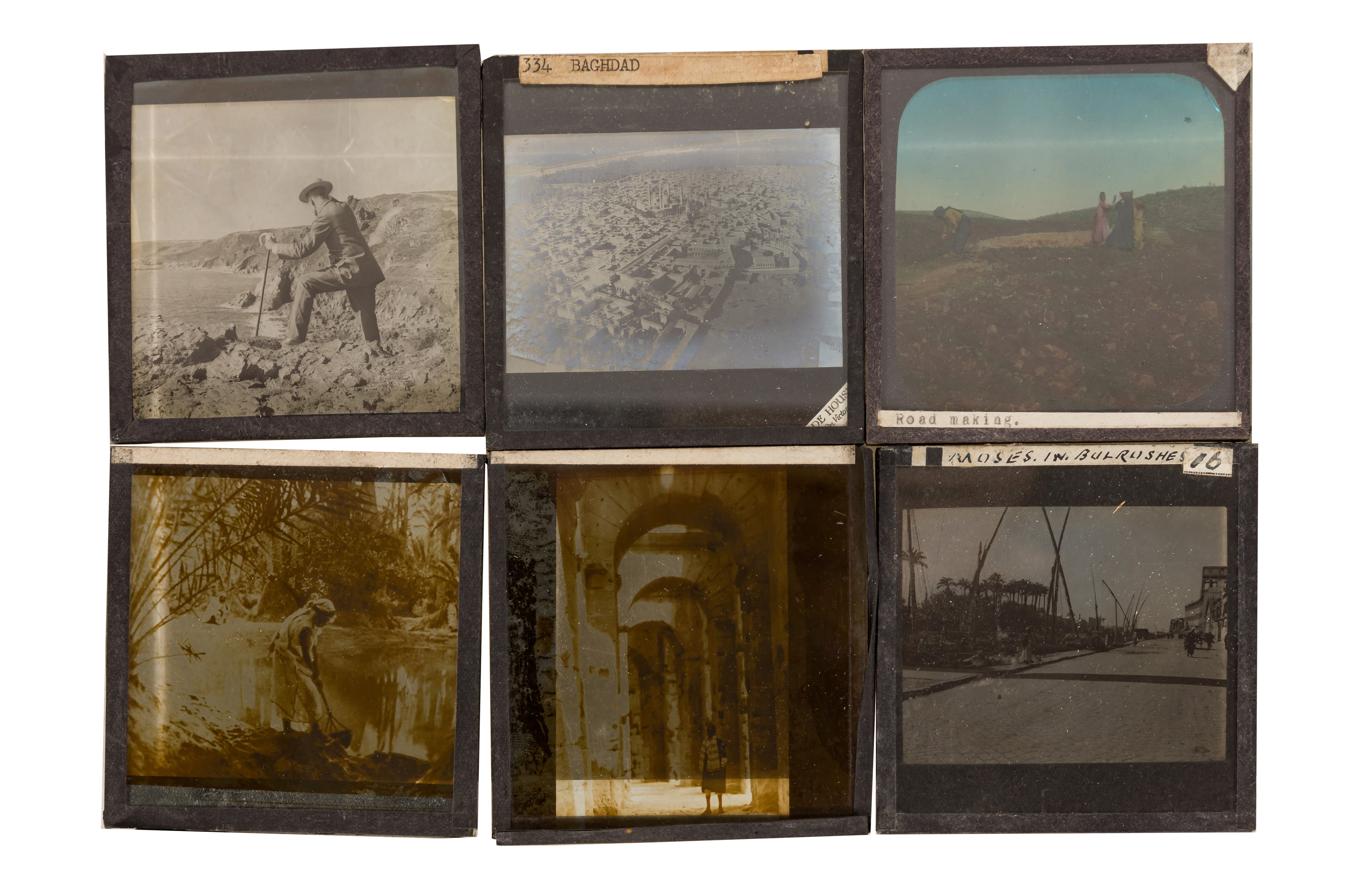 LARGE COLLECTION OF MAGIC LANTERN SLIDES, TOPOGRAPHIC, c.1900