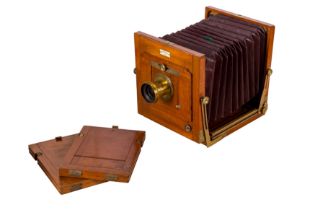 A J. Ashford's New Patent Half Plate Mahogany & Brass Camera