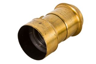 A Voigtlander & Sohn Brass Waterhouse Stop Petzval Lens