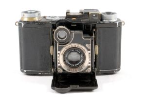 Black Zeiss Ikon Super Nettel Rangefinder Camera.