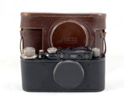 Early Black Leica I, Converted to II(d).