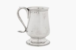 A George III provincial sterling silver mug, Newcastle 1801 by John Langlands II