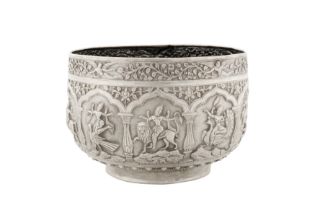 A late 19th century Anglo – Indian unmarked silver bowl, Poona circa 1890