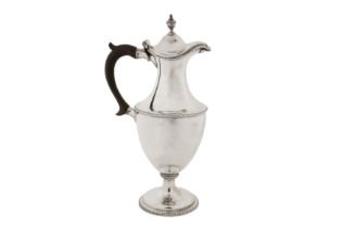 A George III sterling silver wine ewer, London 1775 by Charles Wright
