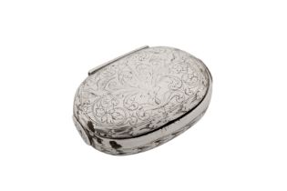 A Charles II silver snuff or spice box, probably London circa 1680 by DS crowned