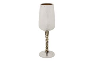 An Elizabeth II modernist parcel gilt sterling silver goblet, London 1975 by Stuart Devlin (1931-201