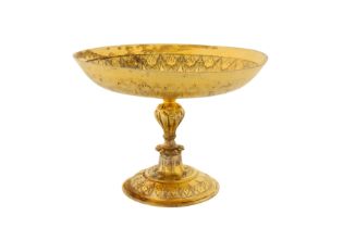 A late 16th century German silver gilt tazza or comport, Augsburg circa 1590 by ‘S’ (untraced)