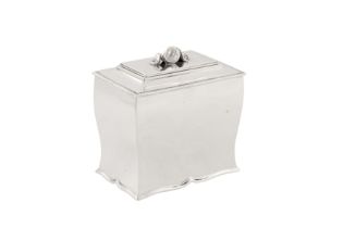 A Victorian sterling silver tea caddy, London 1891 by John Aldwinckle and Thomas Slater