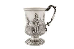A Victorian sterling silver christening mug, London 1862 by George Adams of Chawner and Co